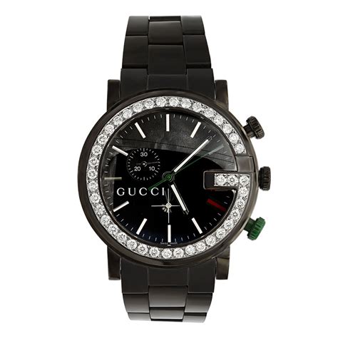 diamond gucci watches 3.5 ct mens chrono|men gucci stainless steel watches.